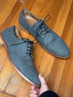 Taft Grey Wool Dress Shoes